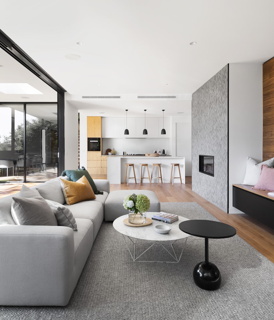 Bright modern living room in a Bangkok home